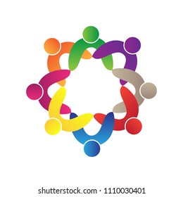 Teamwork people icon isolated on white background. Teamwork people icon for web site, marketing, app and logo. Creative business concept, vector illustration, eps 10