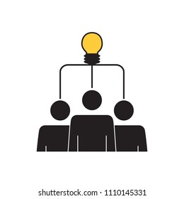 Teamwork people icon isolated on white background. Teamwork people icon for web site, marketing, app and logo. Creative business concept, vector illustration, eps 10