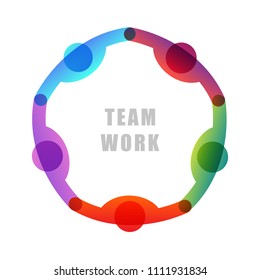 Teamwork people icon isolated on white background. Teamwork people icon for web site, marketing, app and logo. Creative business concept, vector illustration, eps 10