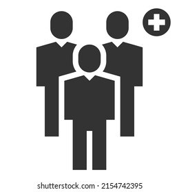 Teamwork People Icon Vektorgrafik .