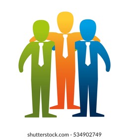teamwork people isolated icon