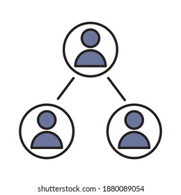 teamwork people line and fill style icon vector illustration design