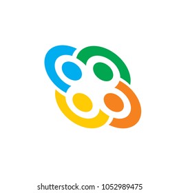 Teamwork people logo vector