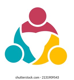 Teamwork people are meeting groups of abstract people logo team work