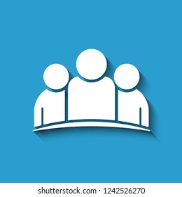 Teamwork People Profile. Vector Logo Design