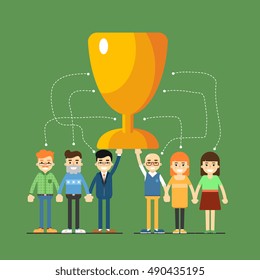 Teamwork people together vector