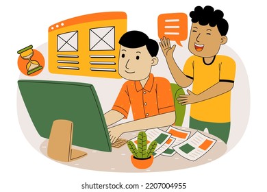 Teamwork People in Vector Illustration