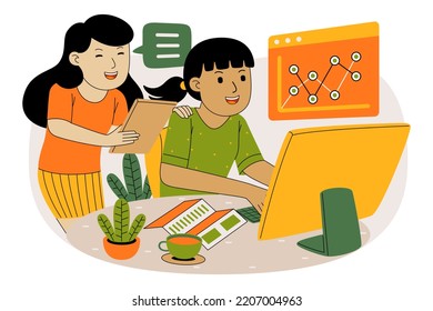 Teamwork People in Vector Illustration