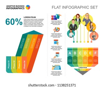 Teamwork percentage chart template. Business data. Abstract elements of diagram, graphic. Scheduling, management, marketing, teamwork creative concept for infographic, project layout.