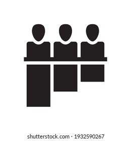 Teamwork performance graph chart icon