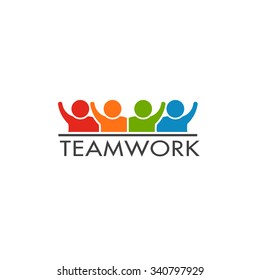 Teamwork Persons Logo Ad