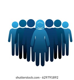 Teamwork pictogram silhouette