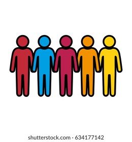 Teamwork pictogram symbol