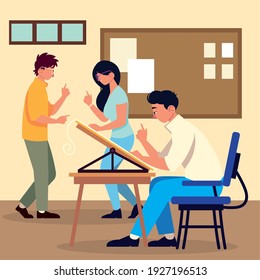 teamwork planning together office desk