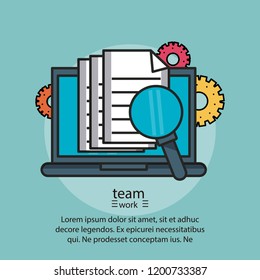 Teamwork poster with information