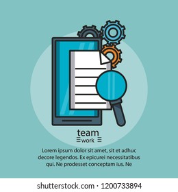 Teamwork poster with information