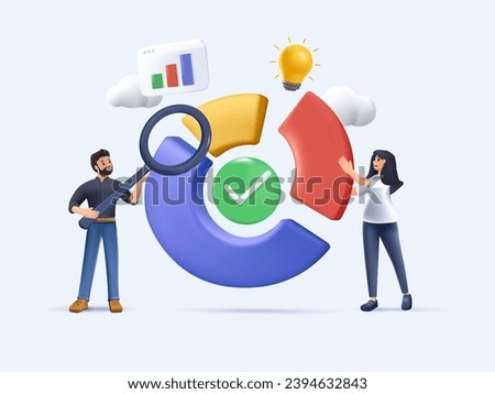 Teamwork power abstract concept 3D vector illustration. Effective team-working, project delivery, team members skills, teamwork solution, effective collaboration, goal achievement 3D abstract metaphor