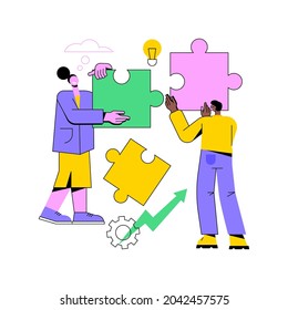 Teamwork Power Abstract Concept Vector Illustration. Effective Team-working, Project Delivery, Team Members Skills, Teamwork Solutions, Effective Collaboration, Goal Achievement Abstract Metaphor.