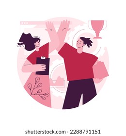 Teamwork power abstract concept vector illustration. Effective team-working, project delivery, team members skills, teamwork solutions, effective collaboration, goal achievement abstract metaphor.