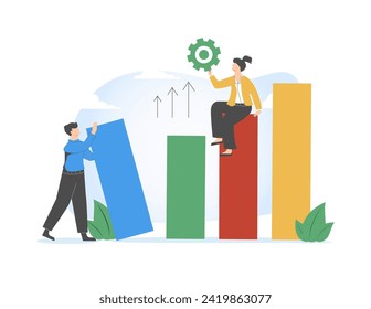 Teamwork power abstract concept vector illustration. Effective team-working, project delivery, team members skills, teamwork solutions, effective collaboration, goal achievement abstract metaphor