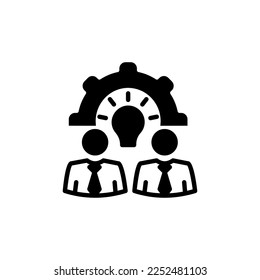 Teamwork Problem Solving icon in vector. Logotype