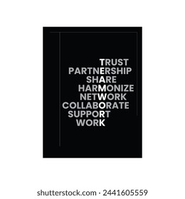 Teamwork Quotes Posters Motivational Black And White Vector