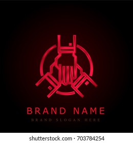 Teamwork red chromium metallic logo