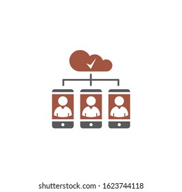 Teamwork related icon on background for graphic and web design. Creative illustration concept symbol for web or mobile app.