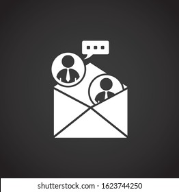 Teamwork related icon on background for graphic and web design. Creative illustration concept symbol for web or mobile app.