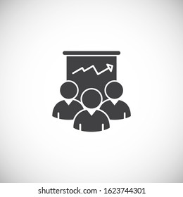 Teamwork related icon on background for graphic and web design. Creative illustration concept symbol for web or mobile app.