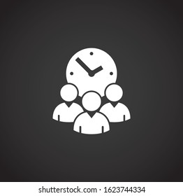 Teamwork related icon on background for graphic and web design. Creative illustration concept symbol for web or mobile app.