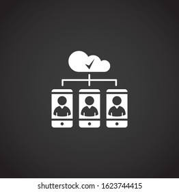 Teamwork related icon on background for graphic and web design. Creative illustration concept symbol for web or mobile app.
