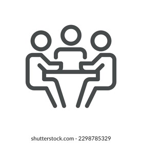 Teamwork related icon outline and linear vector.