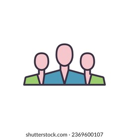 Icono vector relacionado con el trabajo en equipo. Aislado sobre fondo blanco. Ilustración del vector