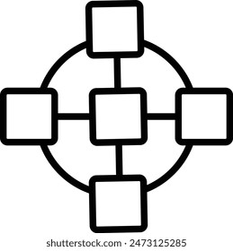 Teamwork scheme outline icon. linear style sign for mobile concept and web design. Team simple line vector icon. Symbol, logo illustration. Pixel perfect