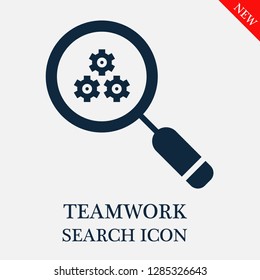 Teamwork search icon. Editable Teamwork search icon for web or mobile.
