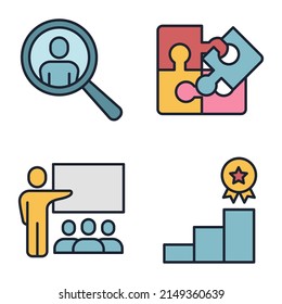 teamwork set icon symbol template for graphic and web design collection logo vector illustration