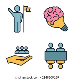 teamwork set icon symbol template for graphic and web design collection logo vector illustration