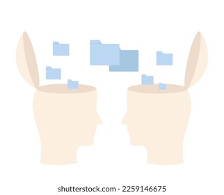 Información sobre trabajo en equipo. Encuentro de lluvia de ideas creativas ilustraciones vectoriales