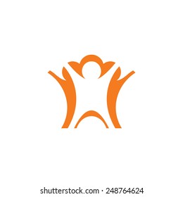Teamwork sign Branding Identity Corporate logo design template Isolated on a white background