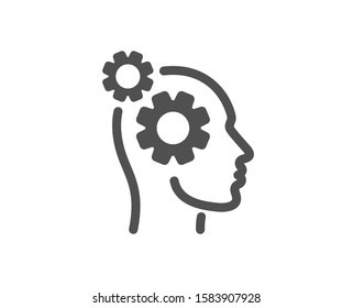 Teamwork sign. Thoughts icon. Core value symbol. Classic flat style. Simple thoughts icon. Vector