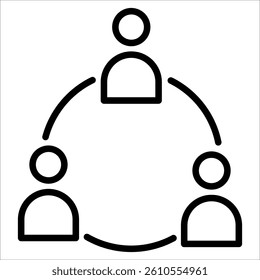 Teamwork Simple Icon Vector Illustration Concept