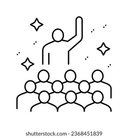 teamwork soft skill line icon vector. teamwork soft skill sign. isolated contour symbol black illustration