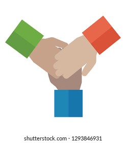 Teamwork solid icon design 
