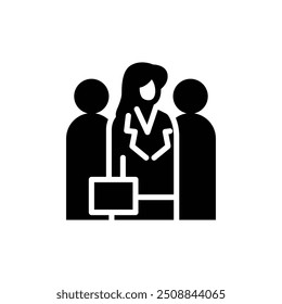 trabalho em equipe ícone sólido vetor design bom para web ou aplicativo móvel