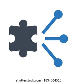 Teamwork solution, teamwork planning, Solution team, problem solving icon