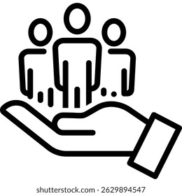 Teamwork Strategy Vector Web Icon