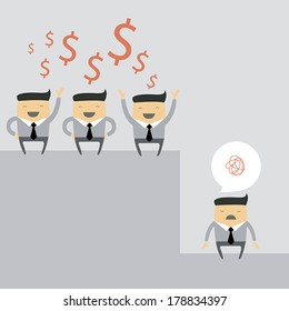Teamwork success. Business concept. vector illustration