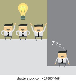 Teamwork success. Business concept. vector illustration