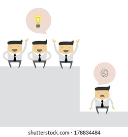Teamwork success. Business concept. vector illustration
